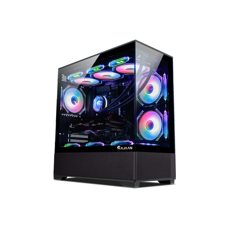 HAJAAN SuperX Tower Gaming PC (AMD Ryzen 7 7700X up to 5.4GHz / AMD Ryzen 7 7700 up to 5.3GHz Processor, GeForce RTX 5070 12GB GDDR7, 32GB - 64GB DDR5 RAM, 1TB NVMe - 2TB NVMe SSD, WiFi Ready, Windows 11 Pro)