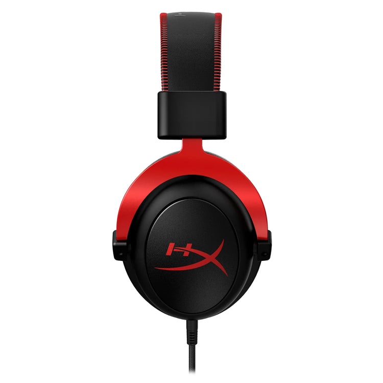 HyperX Cloud II – Wired Gaming Headset for PC, Active Noise Cancellation, Durable Aluminum Frame, Detachable Microphone, Compatibility With PC, PS5, PS4, Black-Red