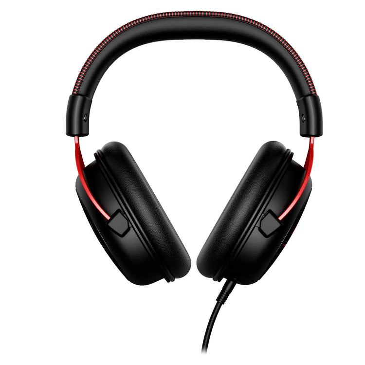 HyperX Cloud II – Wired Gaming Headset for PC, Active Noise Cancellation, Durable Aluminum Frame, Detachable Microphone, Compatibility With PC, PS5, PS4, Black-Red