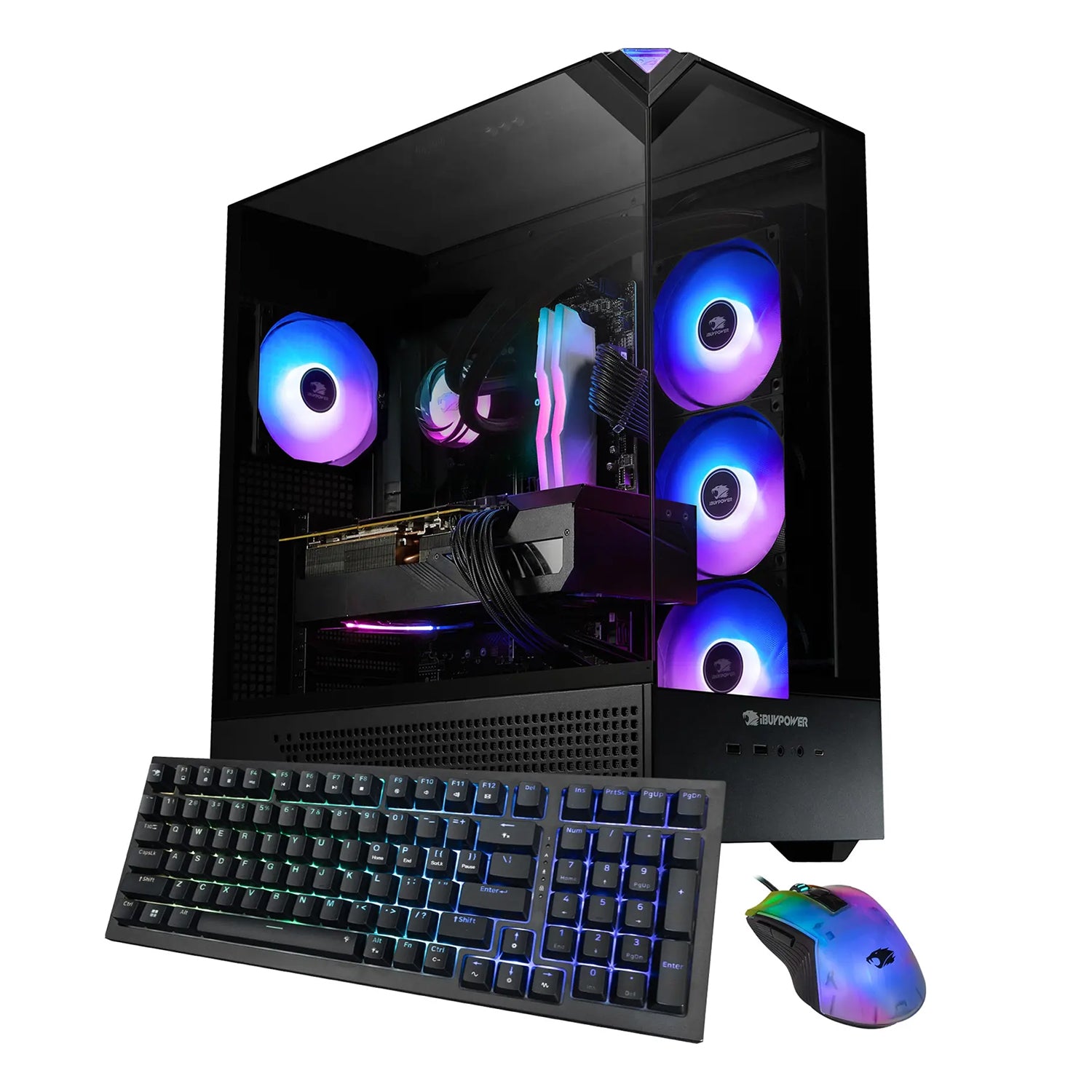 iBUYPOWER Gaming Liquid Cooler PC - AMD Ryzen 7 9800X3D  Up to 5.2 GHz Processor, 32GB DDR5 RAM, 2TB M.2 NVMe SSD, NVIDIA GeForce RTX 5070, Windows 11 Home - (EBA7N5701)