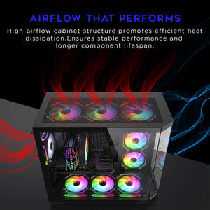 AQVIN Ignite Gaming PC, AMD Ryzen 7 Processor, 32GB DDR5 RAM, 1TB NVMe SSD, GeForce RTX 5050 / 5060 / 5070 Graphics Card, Gaming Keyboard and Mouse, Windows 11 Pro - New