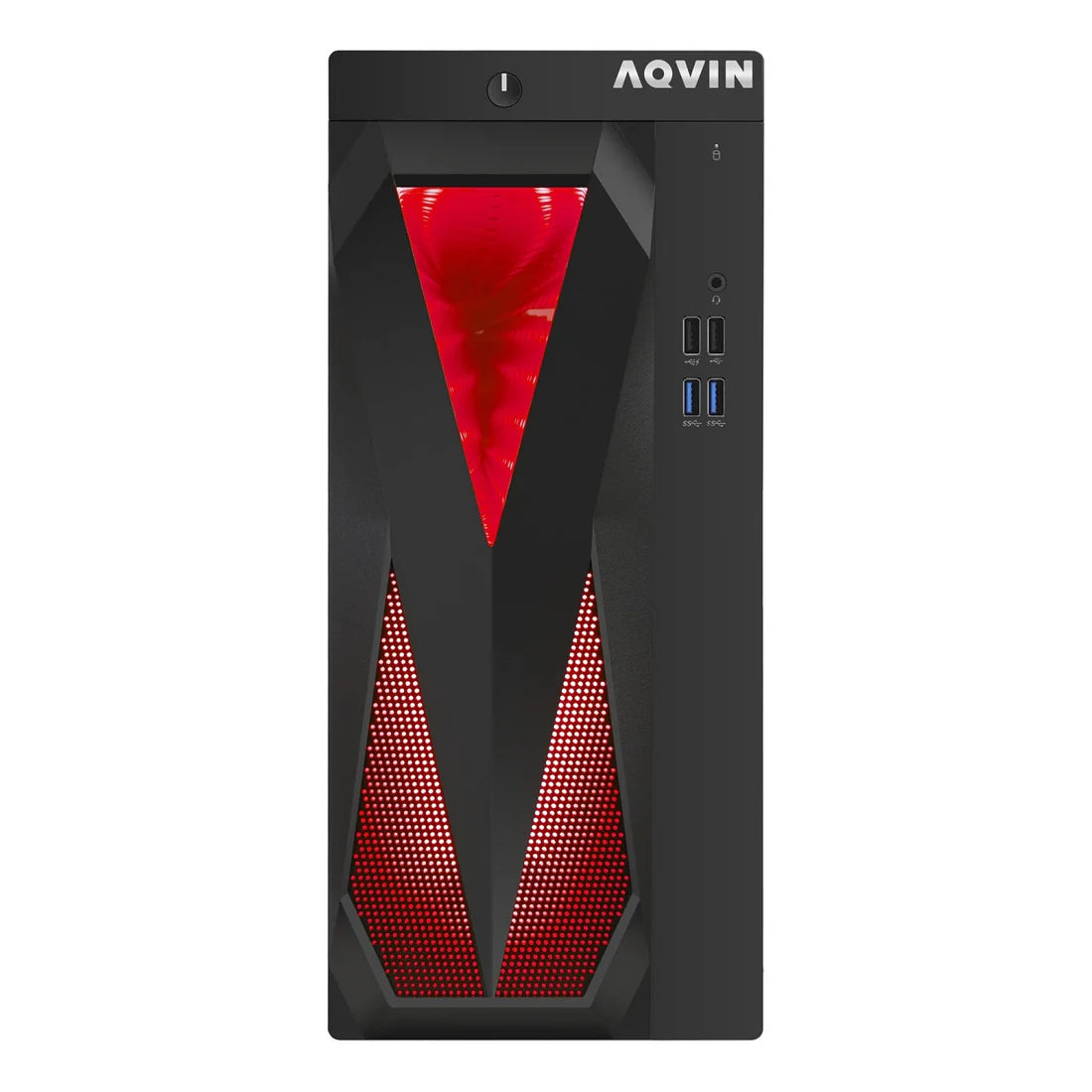 AQVIN InfinityLite Desktop Tower PC, Intel Core i5/I7 - 6th Gen CPU, 8GB - 16GB RAM, 256GB - 512GB SSD, Windows 11 Pro, RGB Keyboard and Mouse - Refurbished