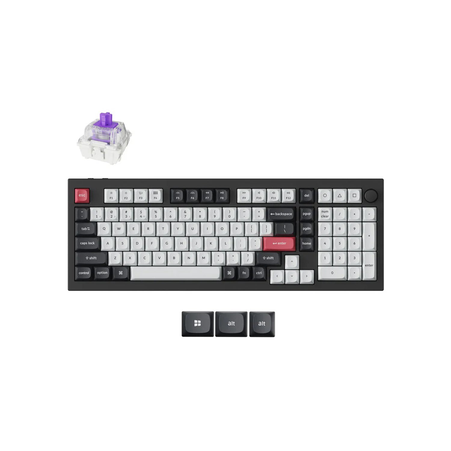 Keychron Q5 HE QMK  Wireless RGB Nebula Switch keyboard - Dynamic Rapid Trigger, Double-Gasket Mount Design With Hot-Swappable - (Q5H-M1)