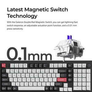 Keychron Q5 HE QMK  Wireless RGB Nebula Switch keyboard - Dynamic Rapid Trigger, Double-Gasket Mount Design With Hot-Swappable - (Q5H-M1)