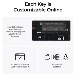 Keychron Q5 HE QMK  Wireless RGB Nebula Switch keyboard - Dynamic Rapid Trigger, Double-Gasket Mount Design With Hot-Swappable - (Q5H-M1)