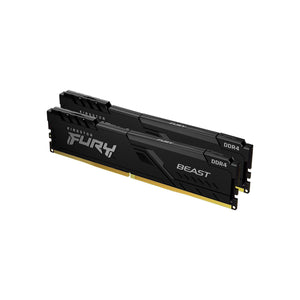 Kingston Fury Beast 16GB (8GB 1Gx 64 Bit x 2Pcs) - DDR4 Technology Desktop Memory, 3200 MHz Memory Speed, CL16 SDRAM (Synchronous DRAM) / Black - KF432C16BBK2/16