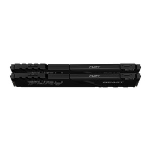 Kingston Fury Beast 16GB (8GB 1Gx 64 Bit x 2Pcs) - DDR4 Technology Desktop Memory, 3200 MHz Memory Speed, CL16 SDRAM (Synchronous DRAM) / Black - KF432C16BBK2/16