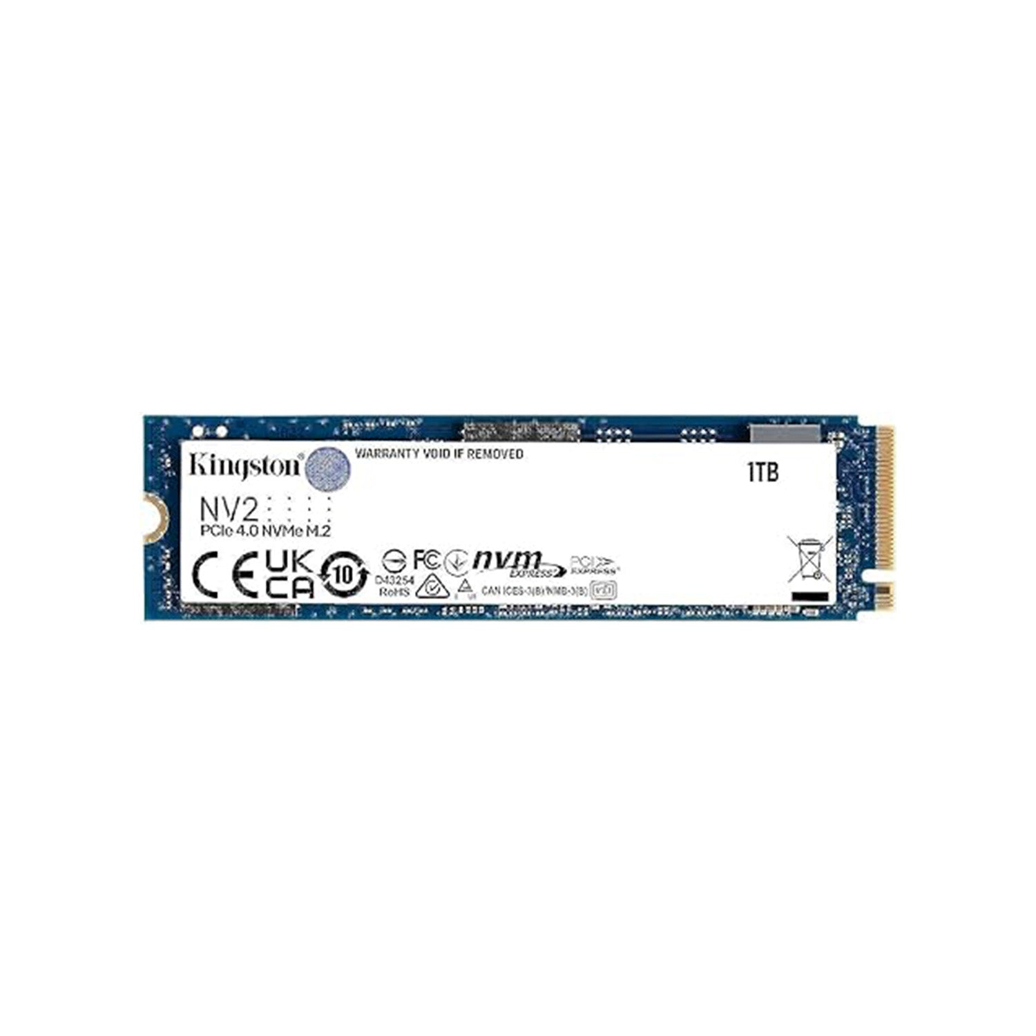 Kingston NV2 1TB M.2 2280 NVMe (Solid State Drive) - High-Performance Storage PCIe 4.0 Internal SSD for Desktop and Laptop Up to 2100 MB/s (SNV2S/1000G)
