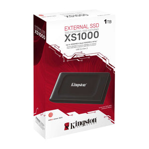 Kingston XS1000 1TB Portable Black SSD - Pocket-Sized External Solid State Drive | USB 3.2 Gen 2 | R/W Speed Up to 1050/1000 MB/s | - SXS1000R/1000G