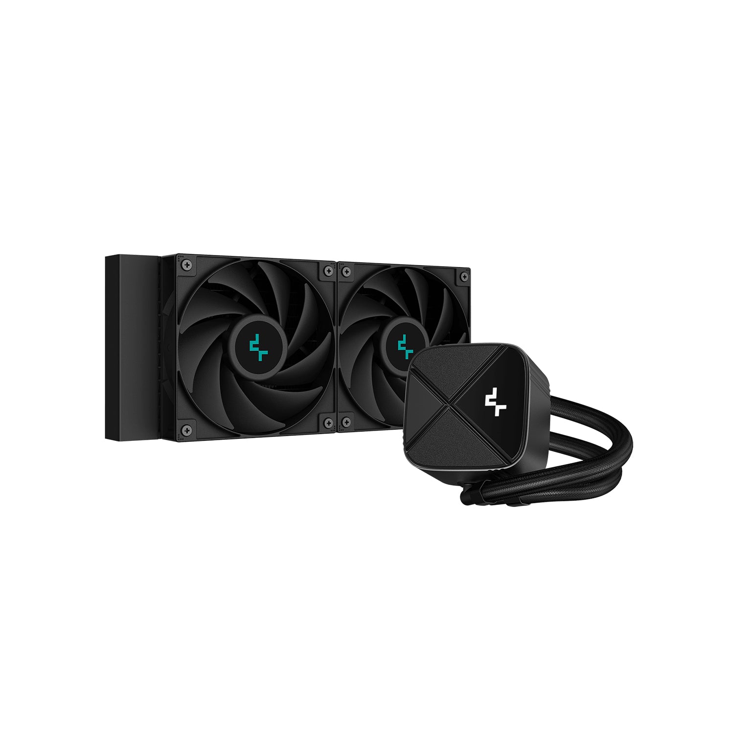 DEEPCOOL LS520S Zero Dark CPU Liquid Cooler - Anti-Leak Technology With 4th Generation Pump, White LED Type With Hydro Bearing