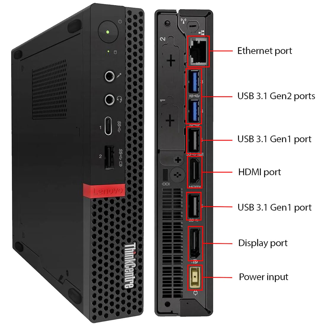 Lenovo ThinkCentre Tiny Desktop Bundle - Intel Core i5 / i7, 16GB RAM, 256GB / 512GB SSD, 24” / 27” FHD Monitor, Windows 11 Pro (Refurbished)
