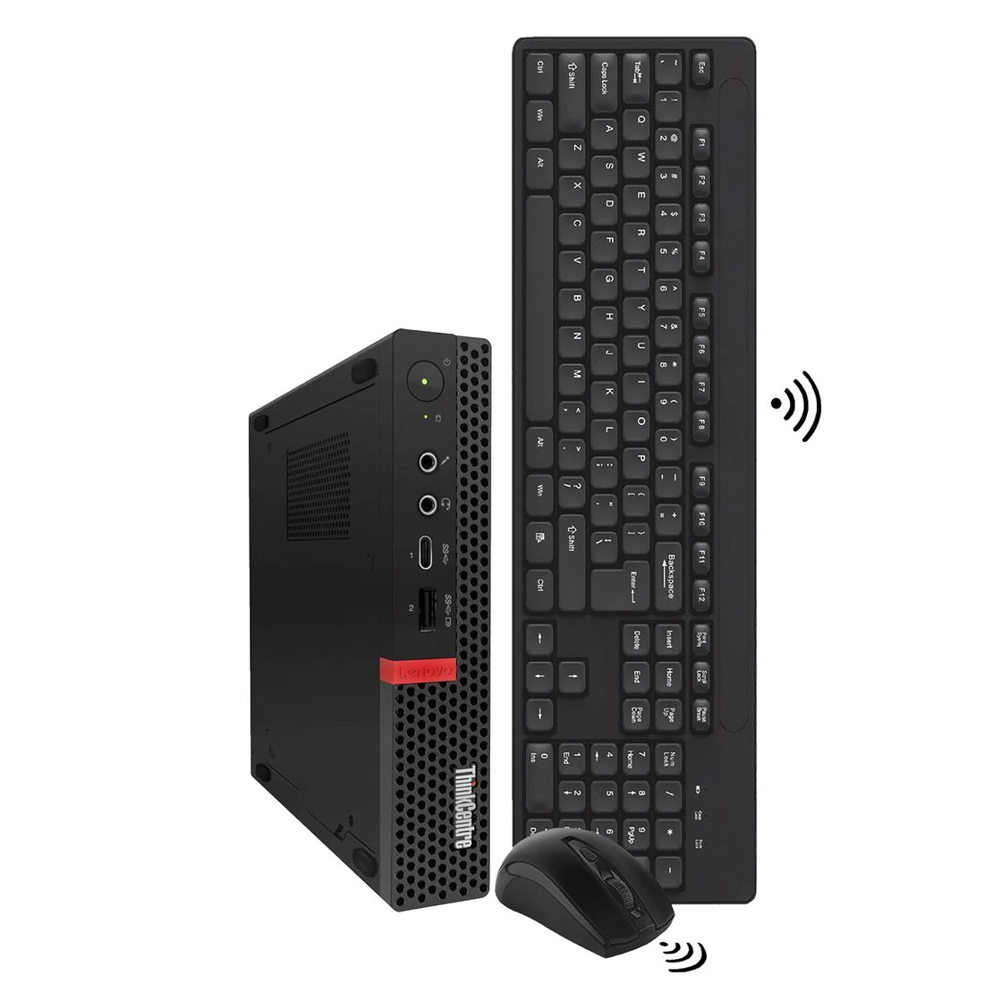 Lenovo ThinkCentre Tiny Desktop Bundle - Intel Core i5 / i7, 16GB RAM, 256GB / 512GB SSD, 24” / 27” FHD Monitor, Windows 11 Pro (Refurbished)