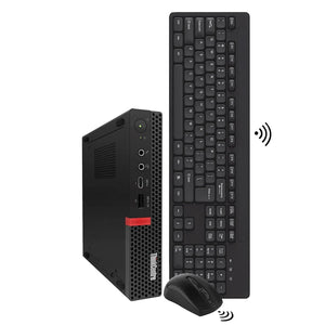 Lenovo ThinkCentre Tiny Desktop Bundle - Intel Core i5 / i7, 16GB RAM, 256GB / 512GB SSD, 24” / 27” FHD Monitor, Windows 11 Pro (Refurbished)