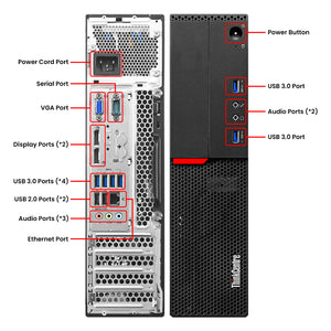 Lenovo ThinkCentre M900 SFF Desktop Computer PC, Intel Core i5/i7 - 6th Gen Processor, 16GB - 32GB DDR4 RAM, 256GB - 1TB SSD, Wired Keyboard & Mouse, Windows 10 Pro