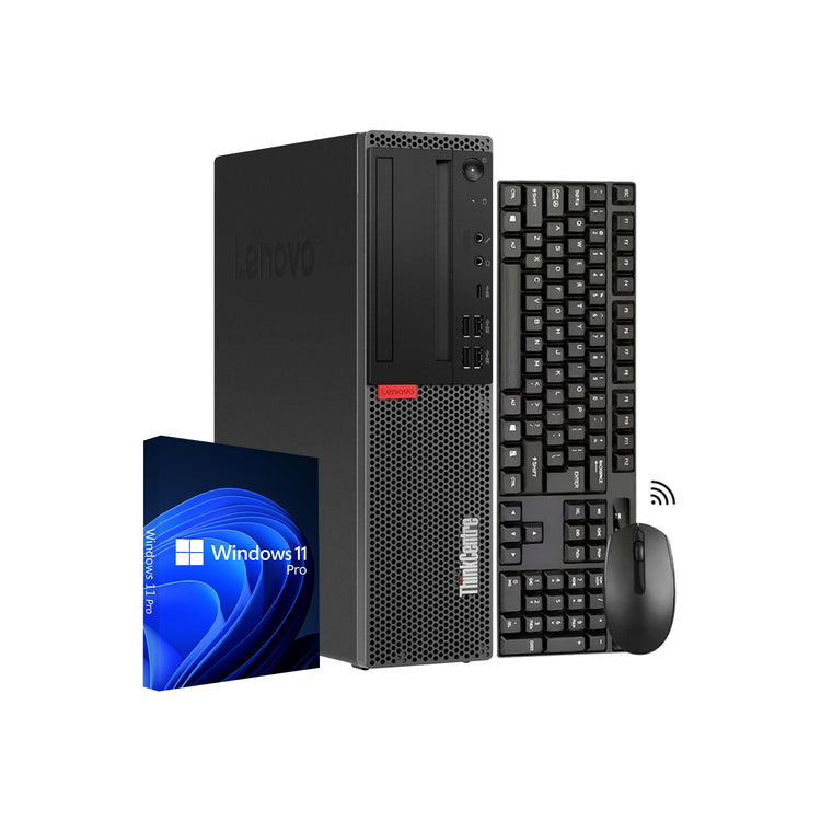 Lenovo ThinkCentre M720s SFF Professional Desktop PC, Intel Core i5 - 9th Gen Processor upto 4.40 GHz, 16GB - 32GB DDR4 RAM, 512GB - 2TB SSD, Windows 11 Pro, Wireless Keyboard And Mouse - Refurbished
