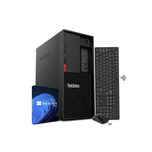 Lenovo ThinkStation P330 Tower Desktop Windows 11 Pro Computer PC, Intel Hexa-Core i7 - 8th Gen up to 4.60 GHz Processor, 16GB - 32GB DDR4 RAM, 512GB - 2TB SSD, Wireless Keyboard/ Mouse - Refurbished