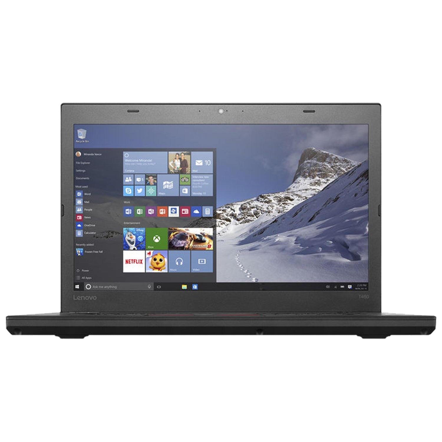 Lenovo Laptop ThinkPad T460 Home/ Office use - 14 inch Screen (Intel Core i5 - 6300U CPU/ 8GB - 16GB DDR4 RAM/ 256GB - 1TB SSD/ Windows 10 Pro/ Webcam) - Refurbished