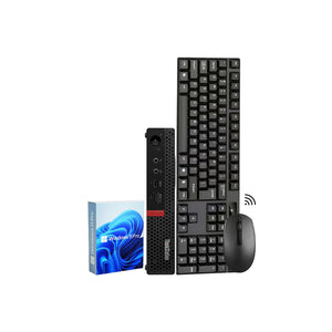 Lenovo ThinkStation P330 Tiny Desktop Windows 11 Pro Computer PC | Intel -Core i7 - 8th Gen up to 4.00 GHz Processor | 16GB - 32GB DDR4 RAM | 512GB - 2TB SSD | Wireless Keyboard and Mouse - Refurbished