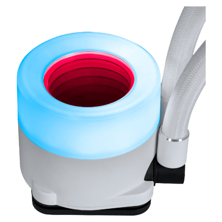 Lian-Li GA II Trinity Performance 360mm CPU Cooler Fans - Single Stack Fin Radiator With Daisy-Chainable ARGB Fan - White (GA2T36W)