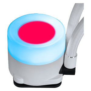 Lian-Li GA II Trinity Performance 360mm CPU Cooler Fans - Single Stack Fin Radiator With Daisy-Chainable ARGB Fan - White (GA2T36W)