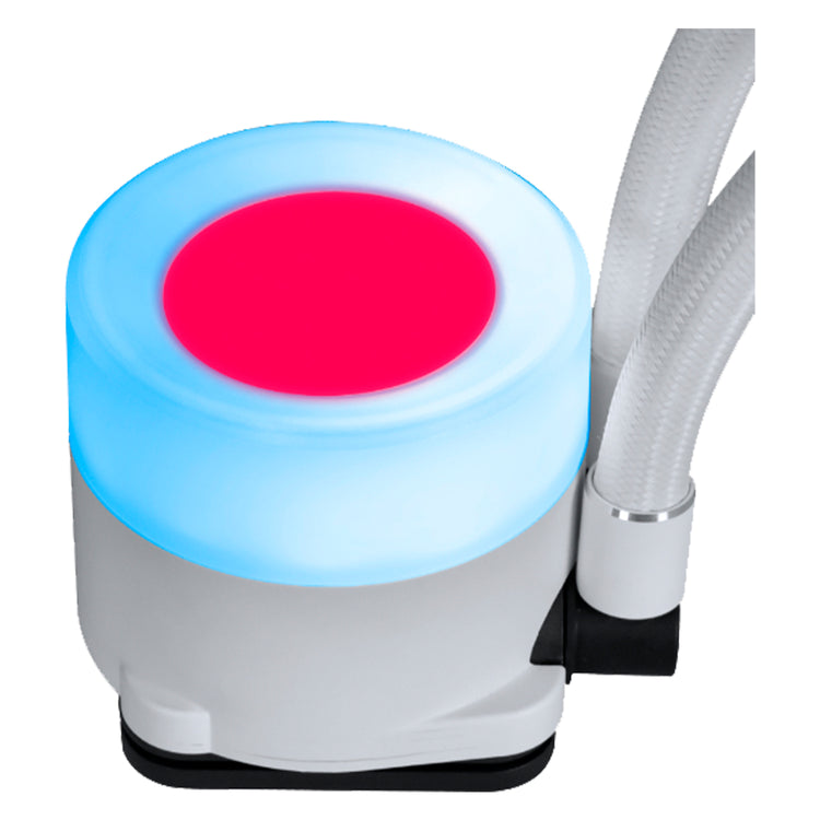 Lian-Li GA II Trinity Performance 360mm CPU Cooler Fans - Single Stack Fin Radiator With Daisy-Chainable ARGB Fan - White (GA2T36W)