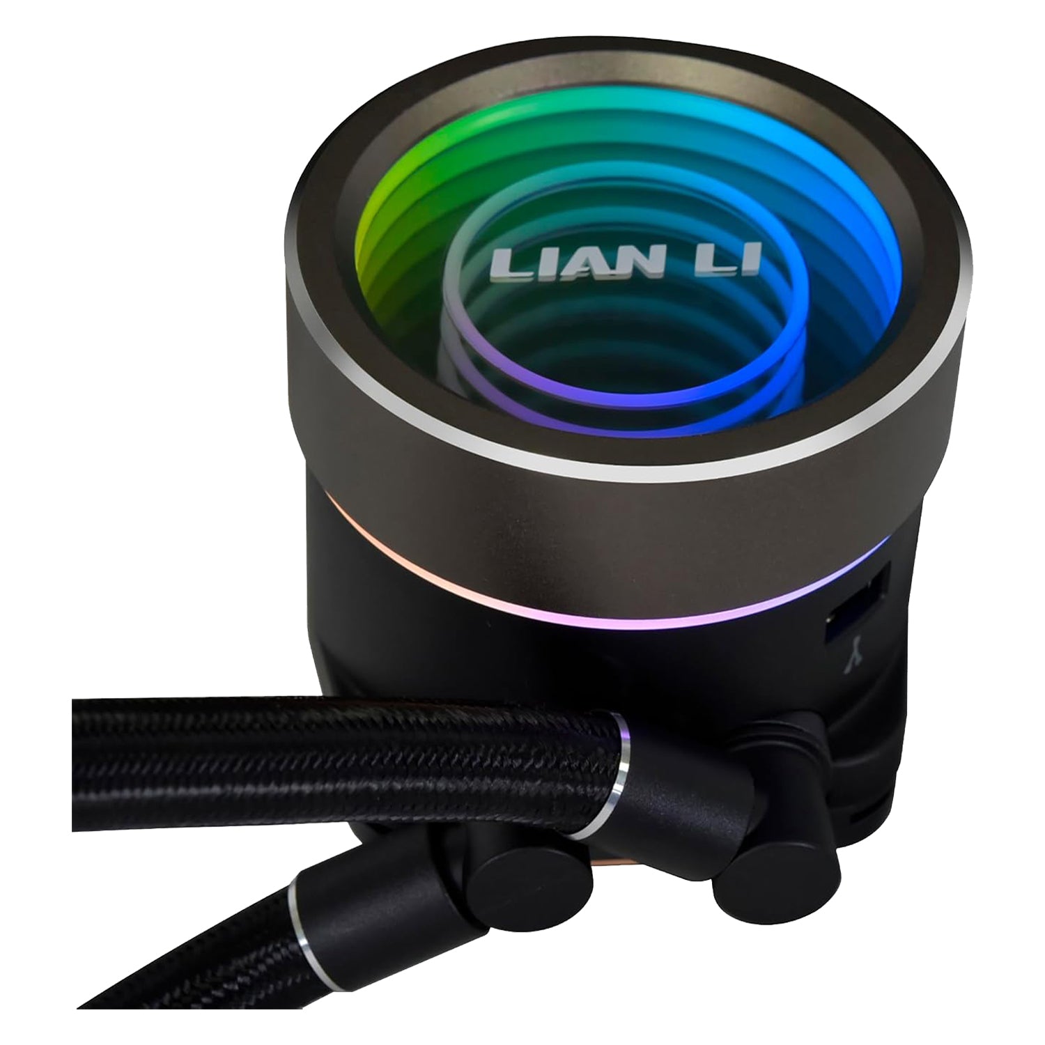 Lian-Li GA II Trinity SL-INF Performance 360mm CPU Cooler Fans - Single Stack Fin Radiator, Fluid Dynamic Bearing With Daisy-Chainable ARGB Fan - Black / White