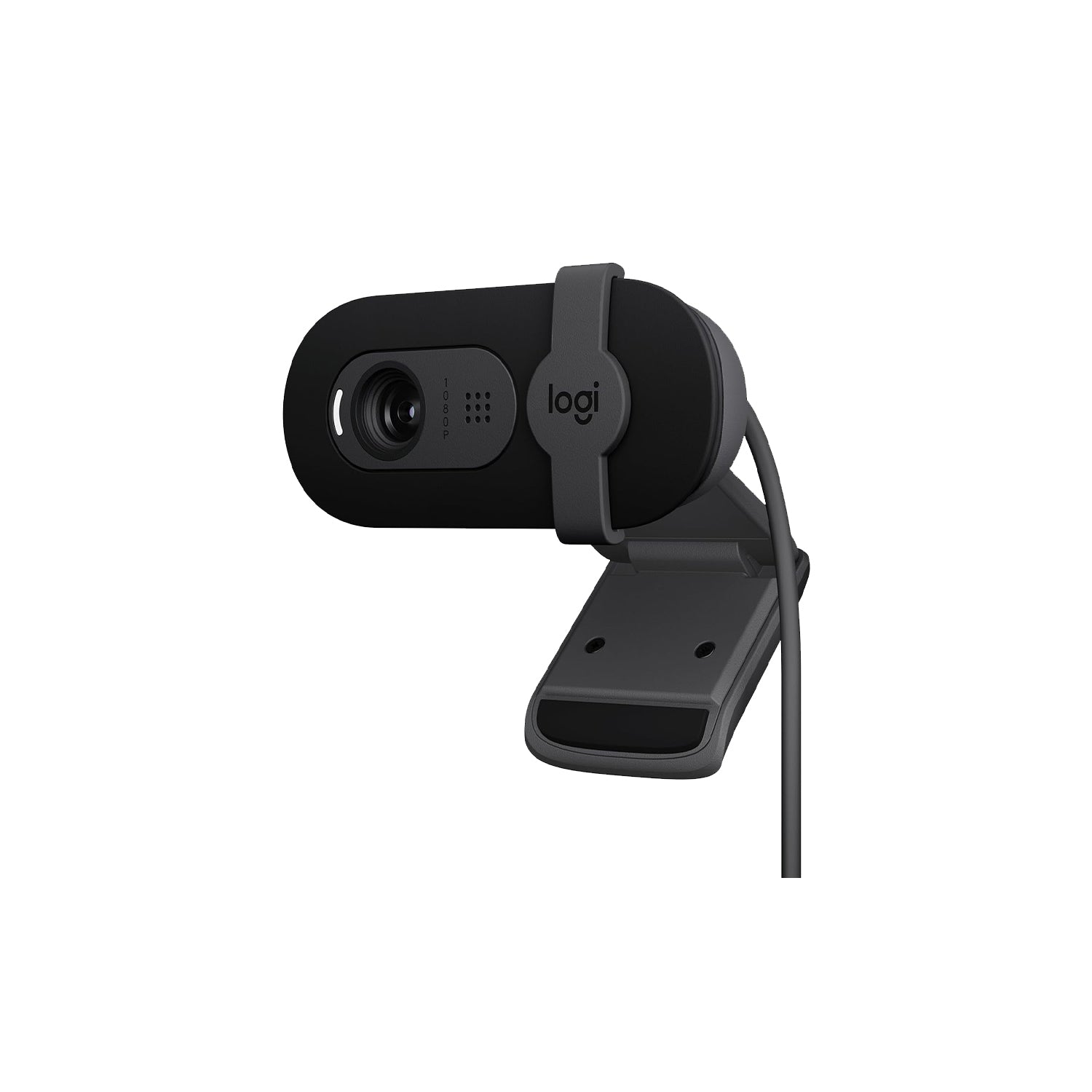 Logitech Brio 101 Full HD 1080p Webcam Made for Meetings and Works for Streaming, Works with Zoom, Microsoft Teams, Auto-light balance,  Built-in Mic, Shutter - Black