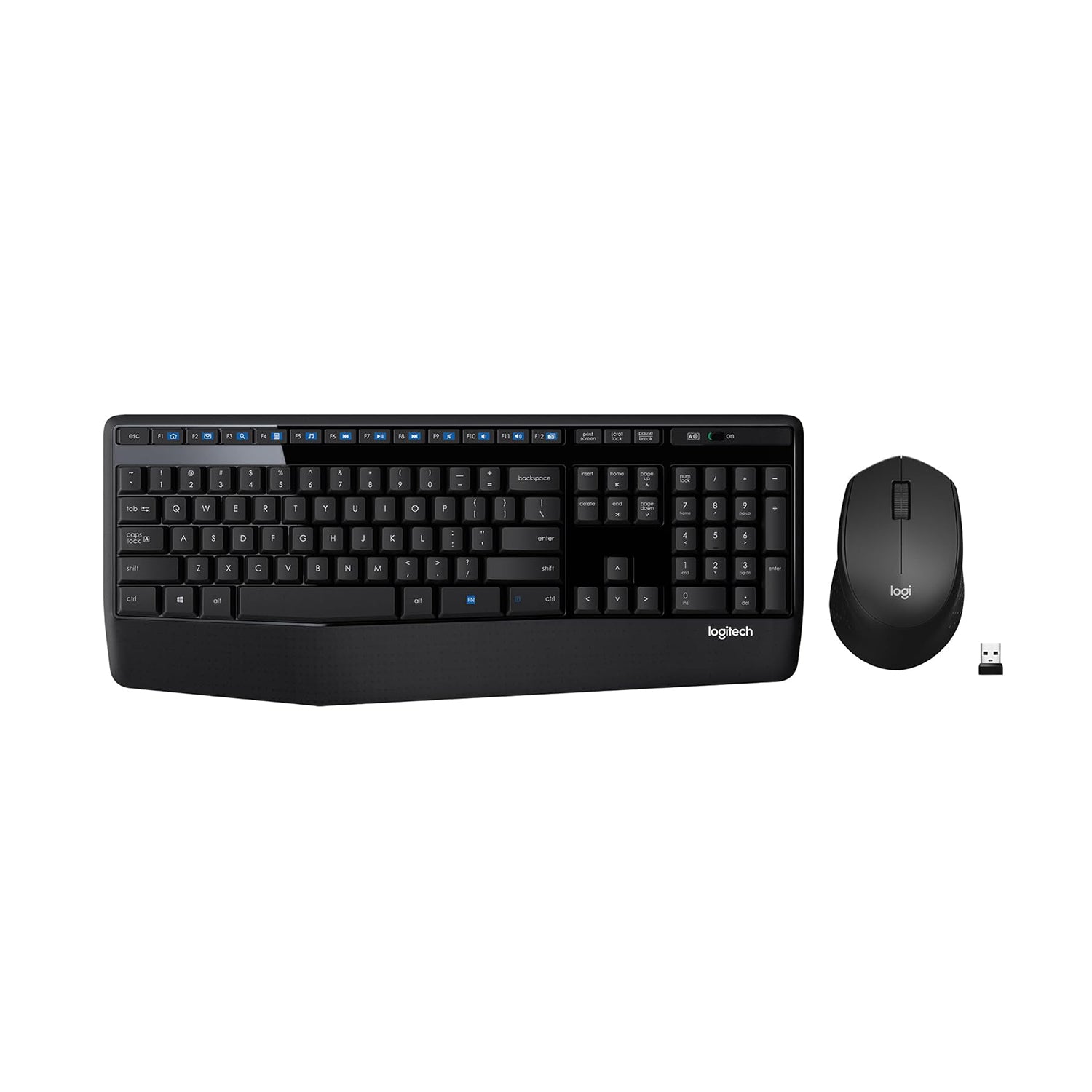 Logitech MK345 Comfort Wireless Keyboard and Mouse Combo For Windows and Chrome OS - Spill Resistant Design, 2.4GHz Wireless USB Receiver | Black - (920-006481)