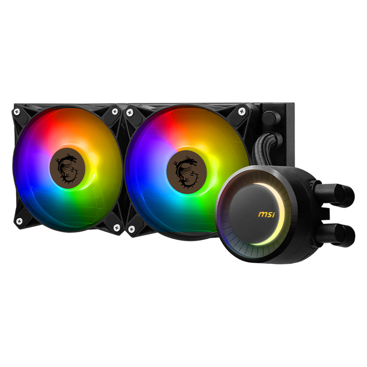 MSI MAG CORELIQUID E240 CPU Liquid Cooler - ARGB Fan Lighting With 240mm Radiator Size, Support Intel Socket / AMD Socket - Black