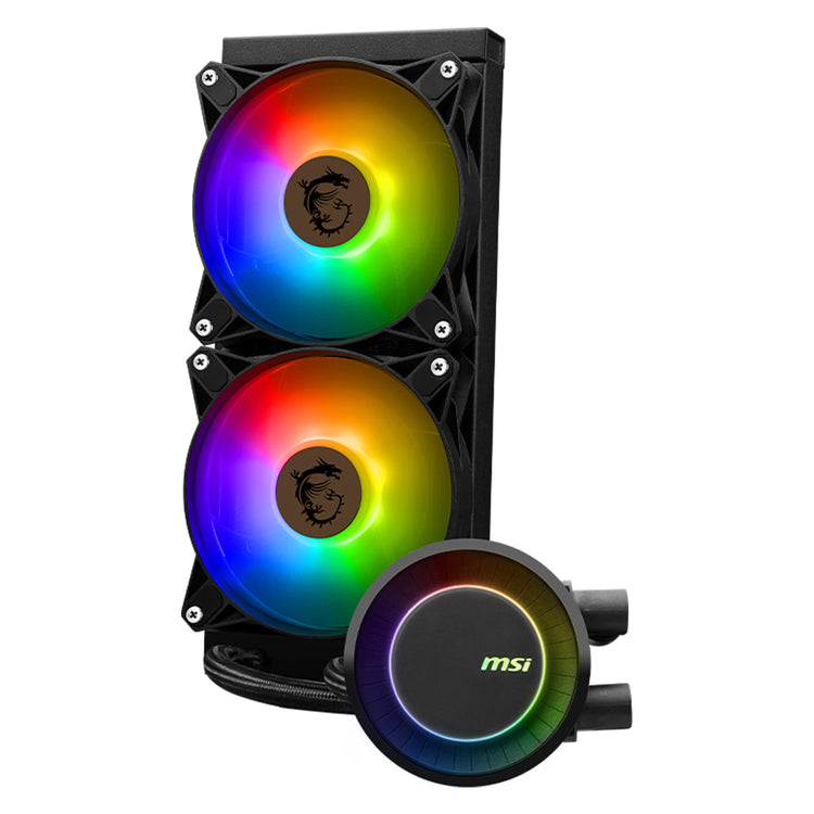 MSI MAG CORELIQUID E240 CPU Liquid Cooler - ARGB Fan Lighting With 240mm Radiator Size, Support Intel Socket / AMD Socket - Black