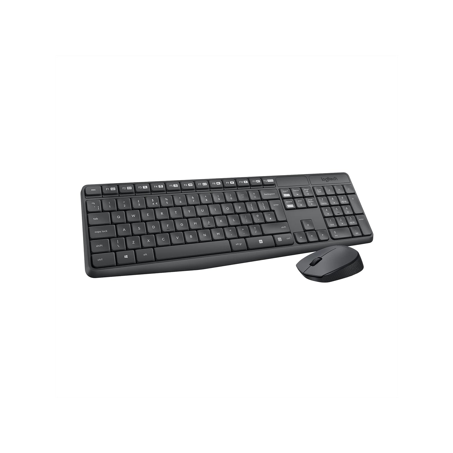 Logitech MK235 Wireless Keyboard and Mouse Combo For Windows and Chrome OS - Comfortable With Durable design, 2.4GHz Wireless USB Receiver