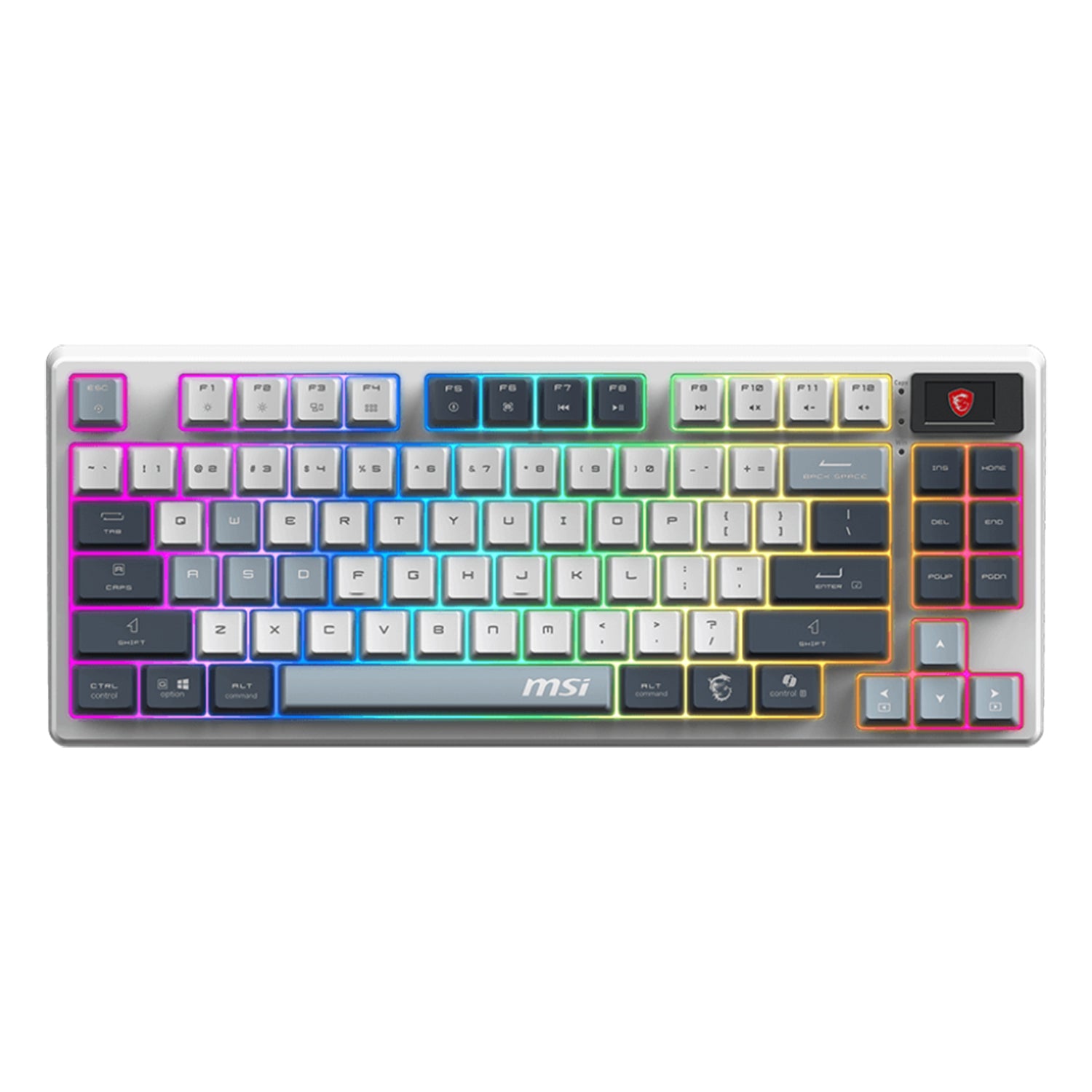 MSI FORGE GK600 TKL Wireless Sky Gaming Gear keyboard - Hot-Swappable Design with Mechanical Linear Switches (FORGEGK600B)