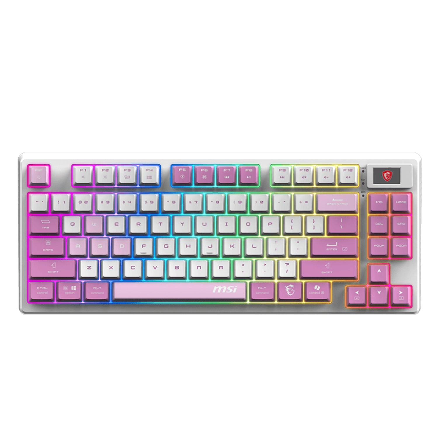 MSI FORGE GK600 TKL Wireless Violet Gaming Gear keyboard - Tenkeyless design with Mechanical Linear Switches (FORGEGK600V)