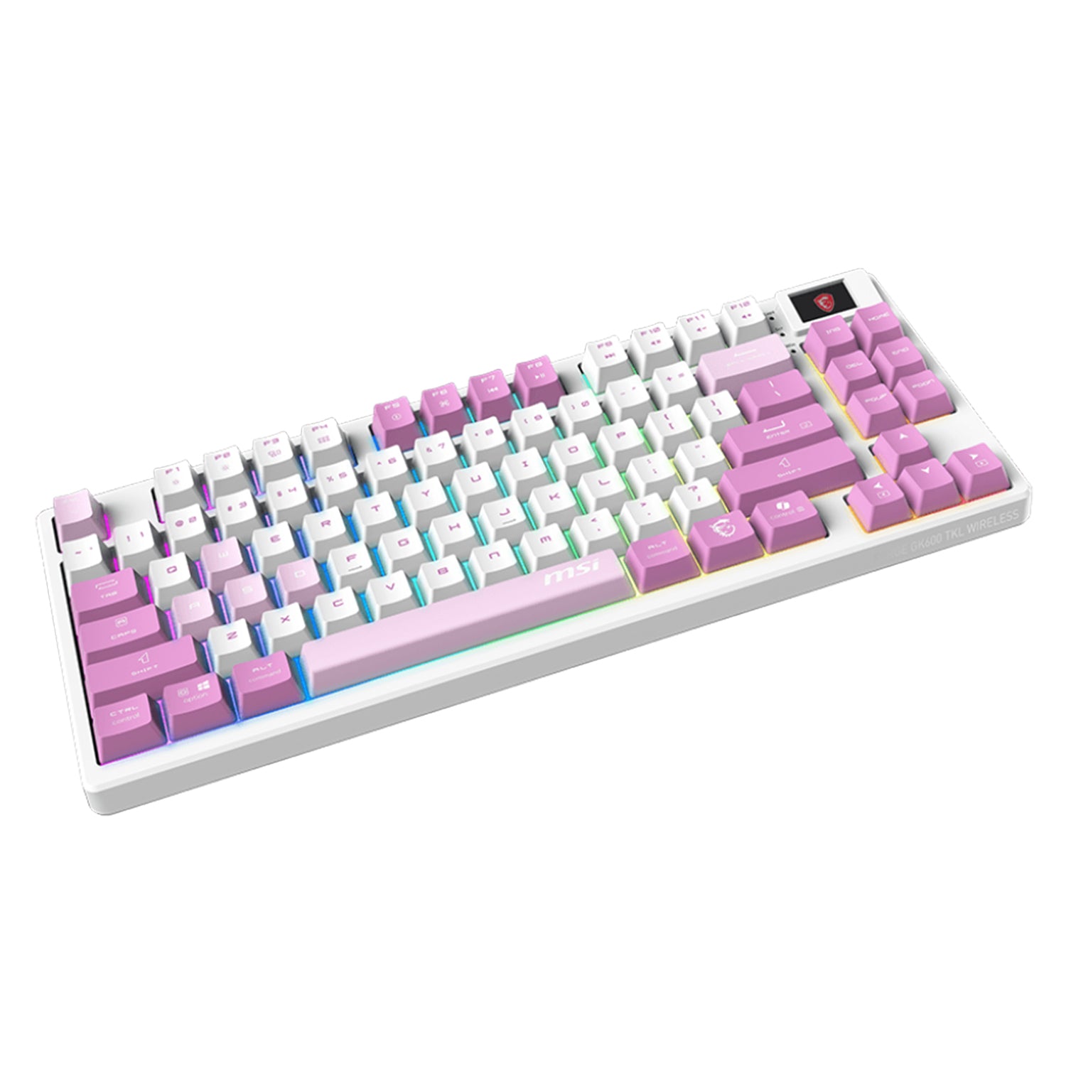 MSI FORGE GK600 TKL Wireless Violet Gaming Gear keyboard - Tenkeyless design with Mechanical Linear Switches (FORGEGK600V)