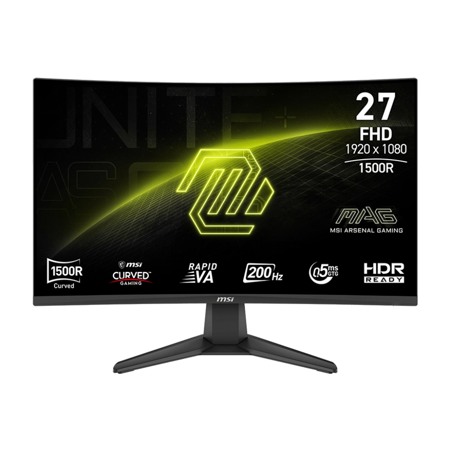 MSI MAG 276CF E20 27-Inch FHD (1920x1080) Rapid VA Curved Gaming Monitor - 200Hz Refresh Rate, Less Blue Light Technology With AI Vision, 2x HDMI / Display Port