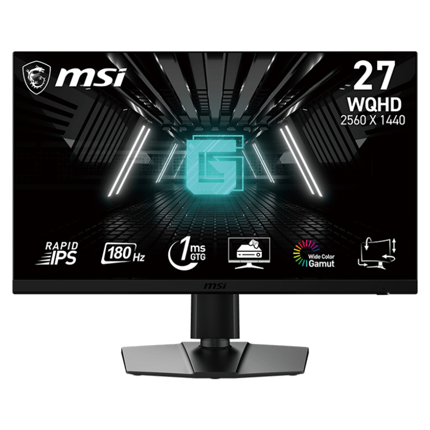MSI G272QPF E2 27-Inch 2560 x 1440 (WQHD) Rapid IPS Flat Gaming Monitor - 180Hz Refresh Rate, Anti-Flicker and Less Blue Light With Night Vision, 2x HDMI / Display Port