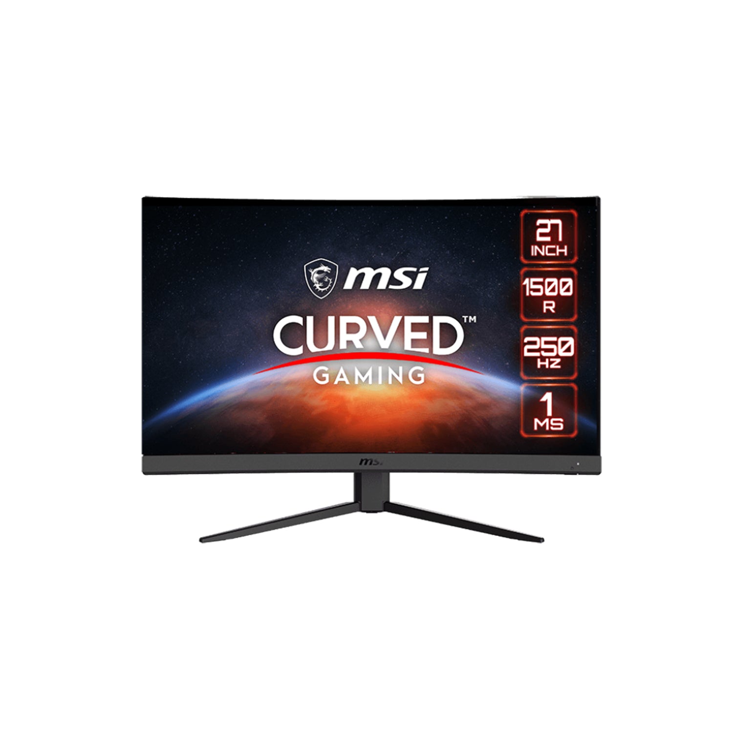 MSI (G27C4X) 27-Inch Curved Gaming Monitor VA | 1500R Curvature |  250 Hz Refresh Rate HDR Ready | 1920 x 1080 Resolution | Adaptive Sync | 1x DisplayPort 1.2a - 2x HDMI 2.0