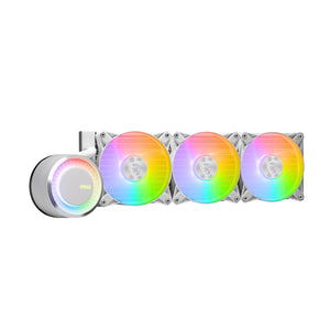 MSI MAG CoreLiquid E360 CPU Liquid Cooler - ARGB Fan Lighting With 360 mm Radiator Size, Support Intel Socket / AMD Socket - White