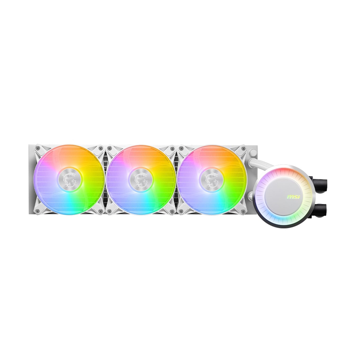 MSI MAG CoreLiquid E360 CPU Liquid Cooler - ARGB Fan Lighting With 360 mm Radiator Size, Support Intel Socket / AMD Socket - White