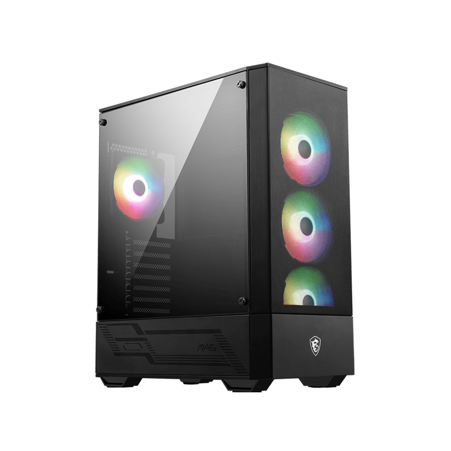 MSI MAG MAG FORGE 112R Mid-Tower ARGB Fan PC Cases - Magnetic Dust Filter With Insta-light Loop Button - (FORGE112R)