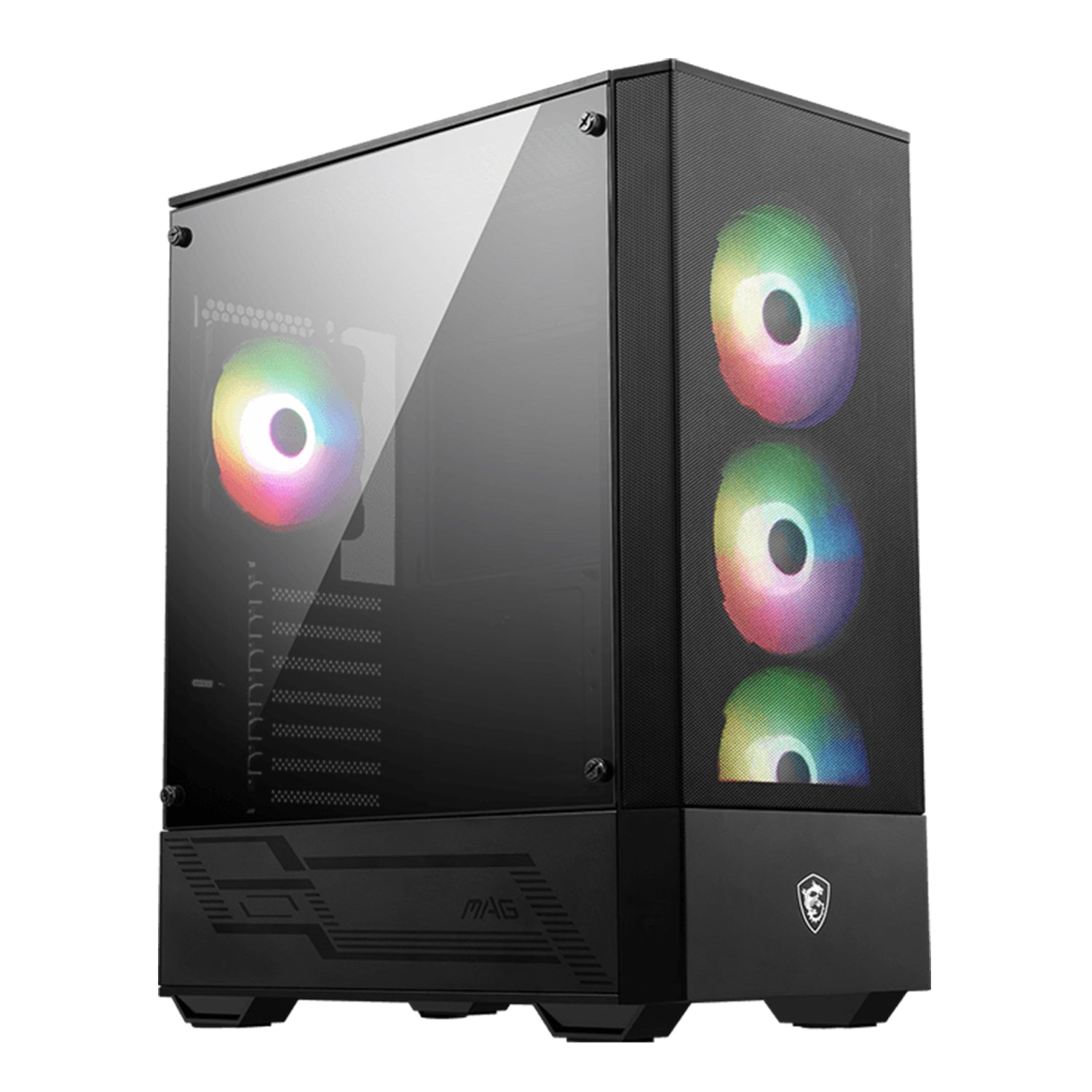 MSI MAG MAG FORGE 112R Mid-Tower ARGB Fan PC Cases - Magnetic Dust Filter With Insta-light Loop Button - (FORGE112R)