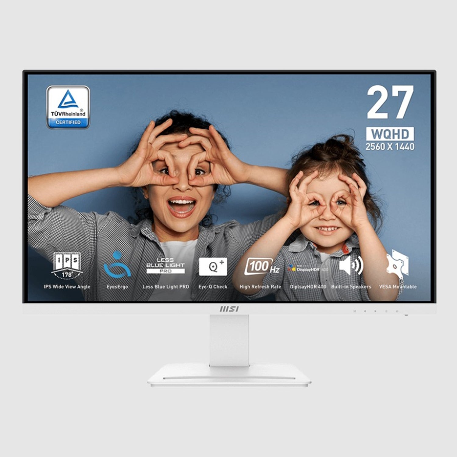 MSI PRO MP273QW E2 Business Productivity Monitor - 27 Inch (WQHD) Anti-Flicker Technology With EyesErgo Tech, 100Hz Refresh Rate, HDMI / Display Port