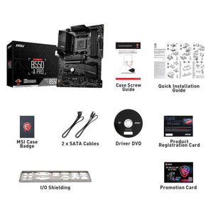 MSI B550-A PRO - AM4 Socket - AMD B550 Chipset - PCIe Gen4/Gen3 - M.2 Slots - DDR4 Memory - HDMI / Display port - ATX AMD Motherboard