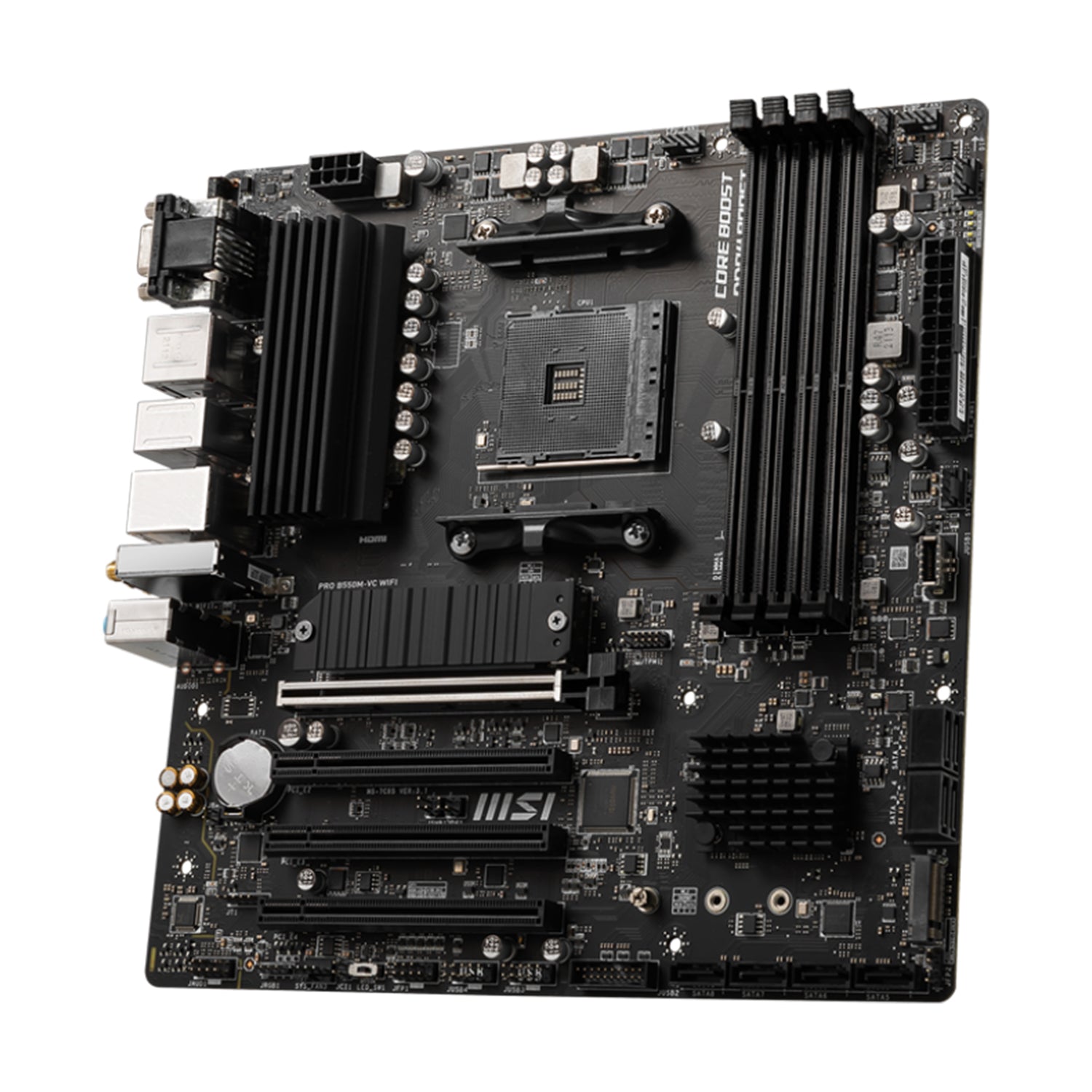 MSI PRO B550M-VC WiFi ProSeries Motherboard - Support AMD Ryzen 5000 & 3000 Series Desktop Processor, With DDR4 Up to 128GB Max Memory