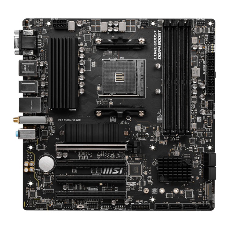 MSI PRO B550M-VC WiFi ProSeries Motherboard - Support AMD Ryzen 5000 & 3000 Series Desktop Processor, With DDR4 Up to 128GB Max Memory