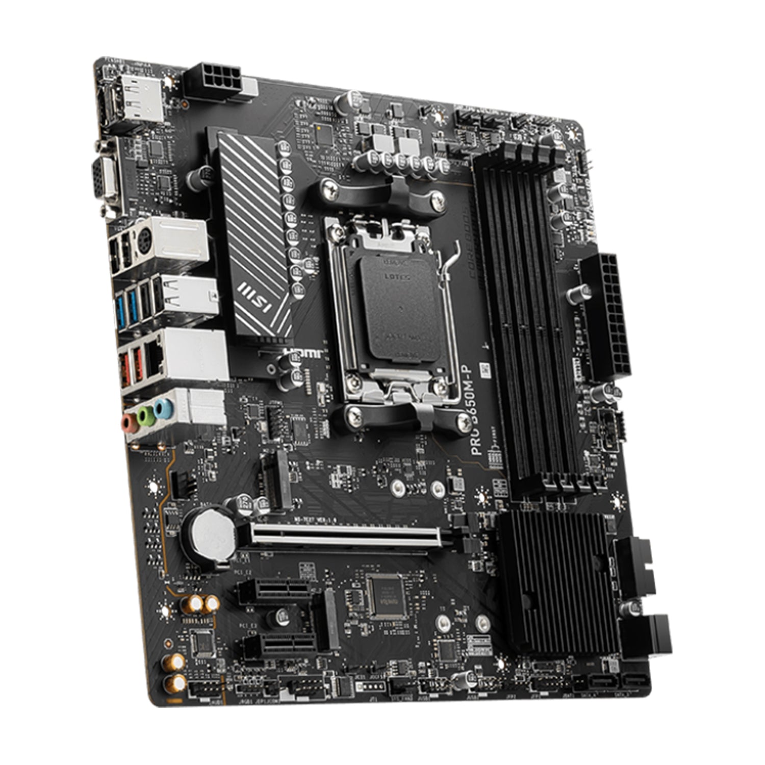 MSI PRO B650M-P Motherboard, ATX - Support AMD Ryzen 9000/8000/7000 Series Desktop Processor, With DDR5 Up to 128GB Max Memory, Display Port / HDMI