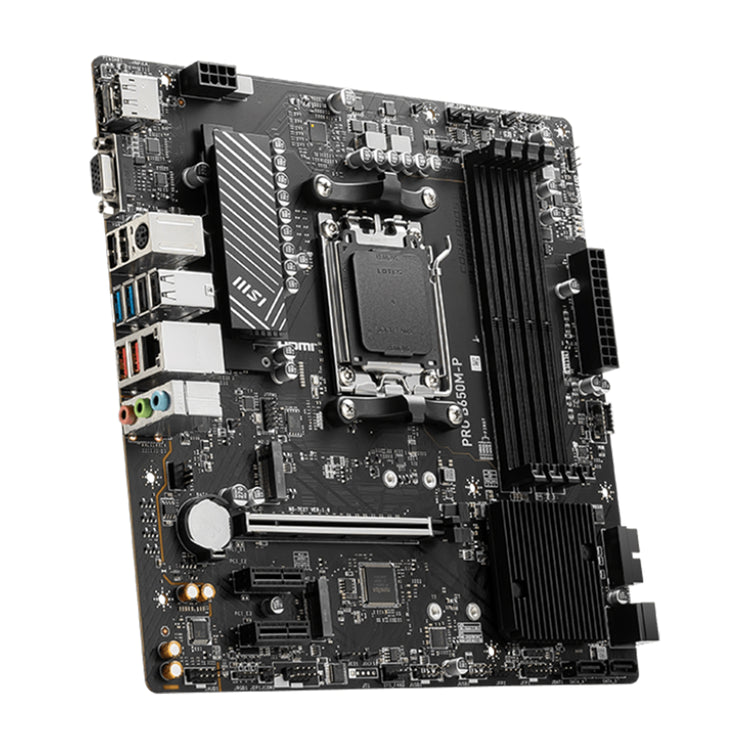 MSI PRO B650M-P Motherboard, ATX - Support AMD Ryzen 9000/8000/7000 Series Desktop Processor, With DDR5 Up to 128GB Max Memory, Display Port / HDMI