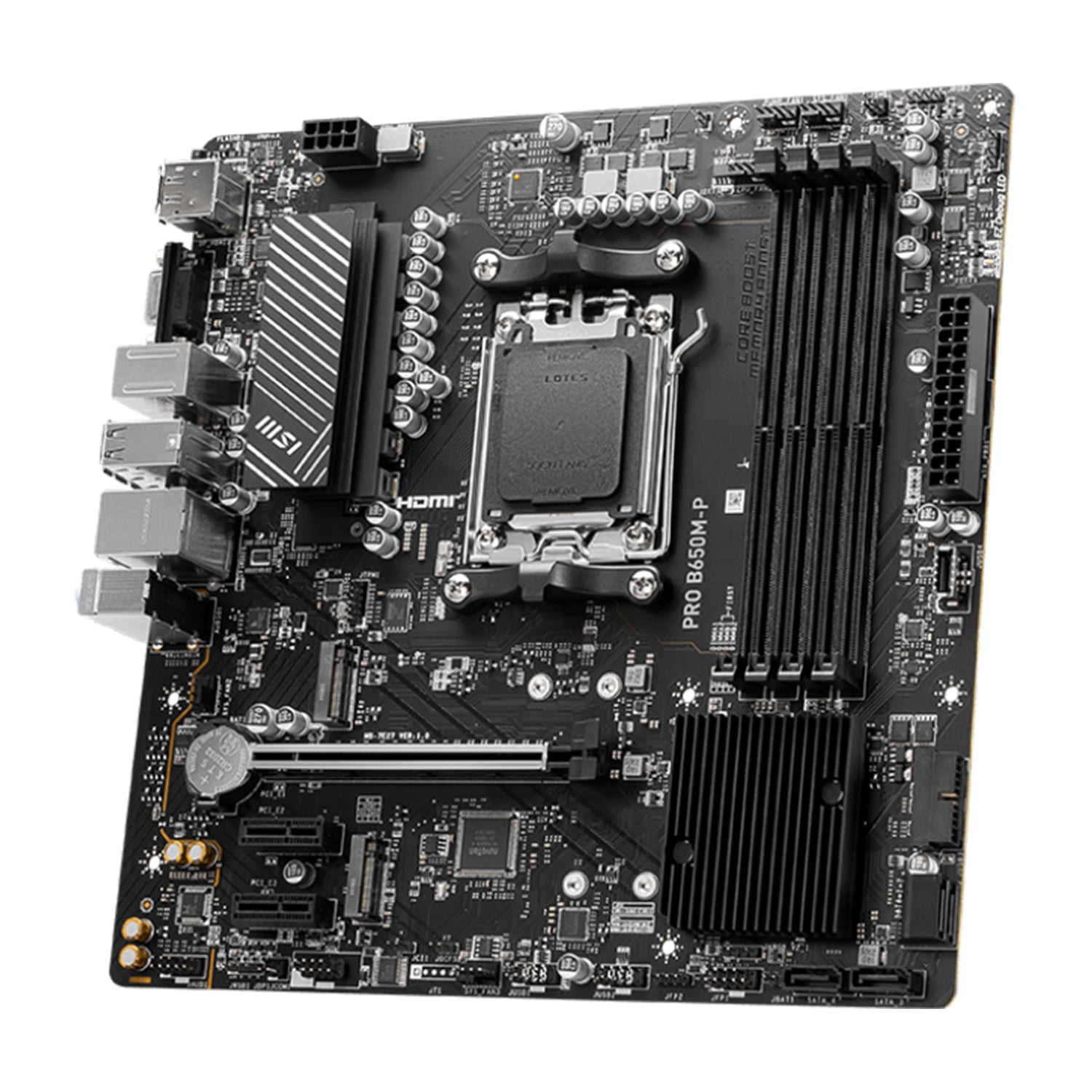MSI PRO B650M-P Motherboard, ATX - Support AMD Ryzen 9000/8000/7000 Series Desktop Processor, With DDR5 Up to 128GB Max Memory, Display Port / HDMI