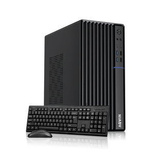 AQVIN MTX70 MiniTower Computer PC - Intel i5/ i7 - 9th Gen Processor, 16GB - 32GB DDR4 RAM, 512GB - 1TB NVMe SSD, Windows 11 Pro, Wired Keyboard & Mouse - New