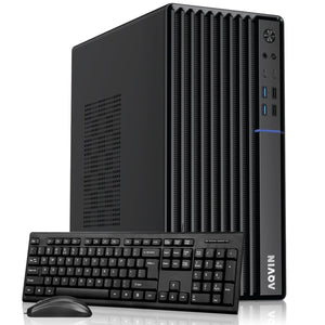 AQVIN MTX70 Mini Tower Business Desktop PC - Intel Core i7- 8th Gen, 16GB - 32GB RAM, 256GB - 1TB NVMe SSD, 24” / 27” FHD Monitor, Windows 11 Pro